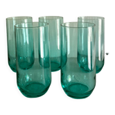 Verres vintage bleus