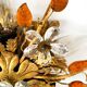 Very beautiful 1960s gold-plated ceiling or wall lamp by Banci Firenze, Ita