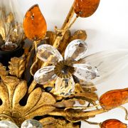 Very beautiful 1960s gold-plated ceiling or wall lamp by Banci Firenze, Ita