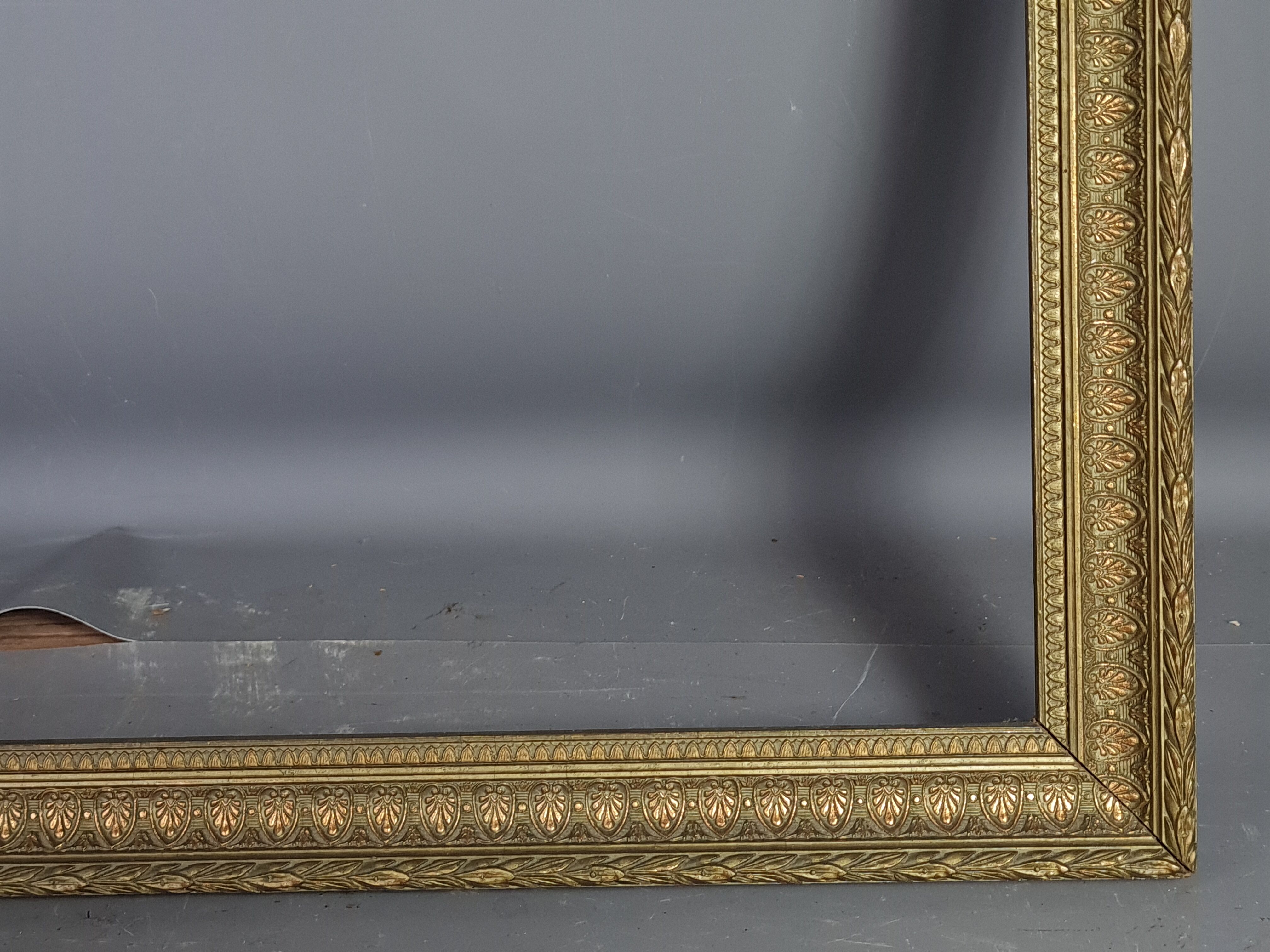 Old frame gilded patinated stucco wood