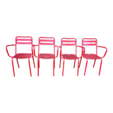 Old metal bistro chairs