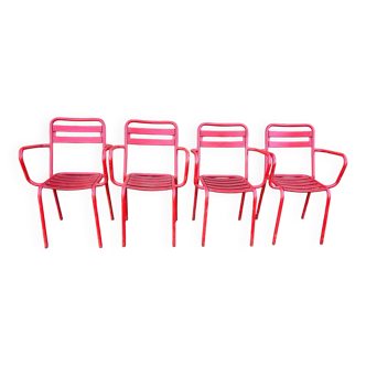 Old metal bistro chairs