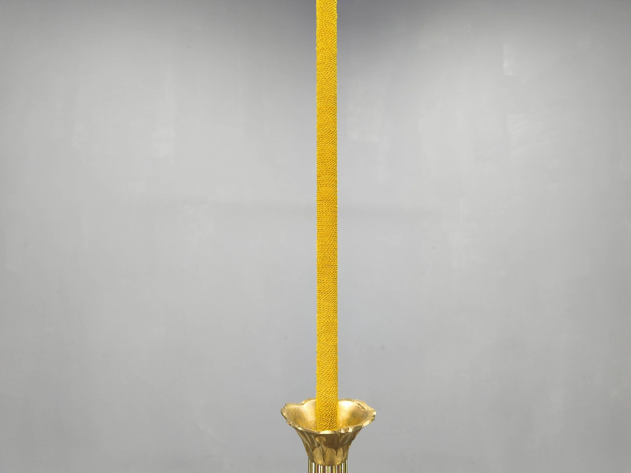 Art Deco chandelier with glass shade, Czechoslovakia, 1930s