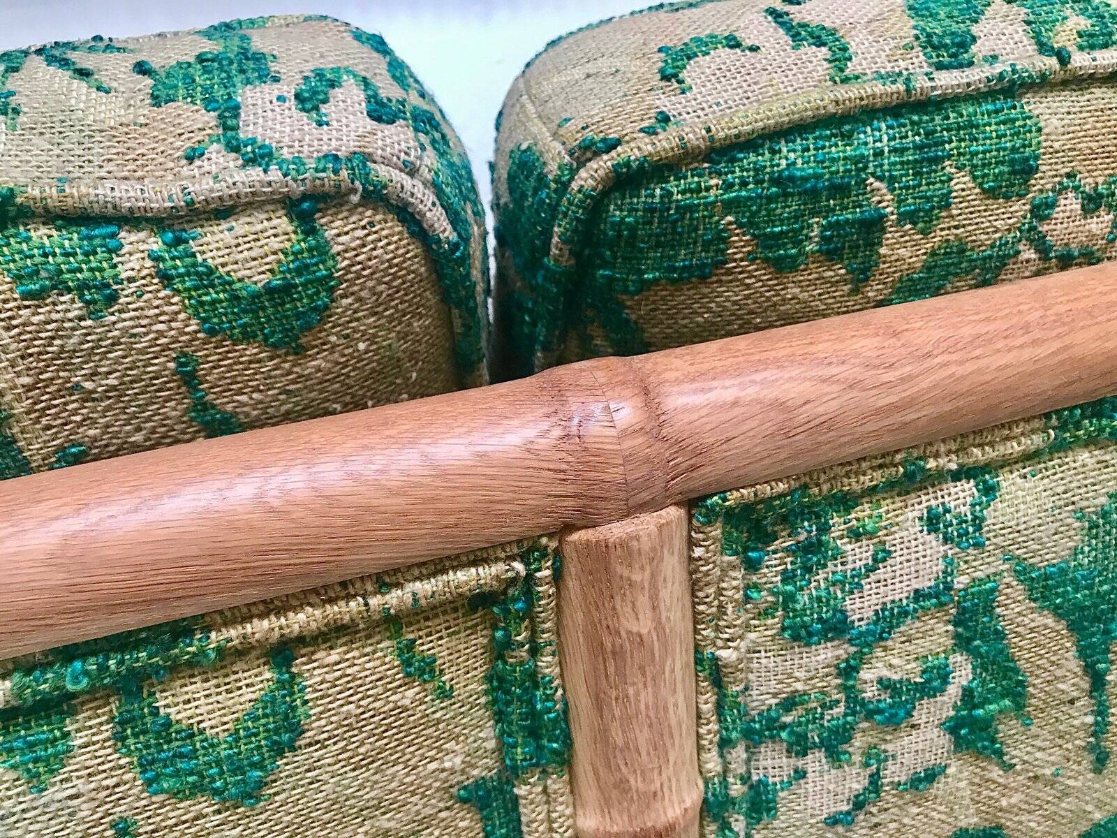 Convertible Two-Seater Sofa / Daybed in Bamboo Style, France 1960s