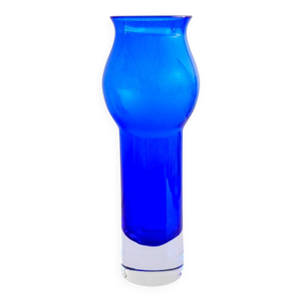 Cobalt blue glass vase from Borgström Åseda, Sweden