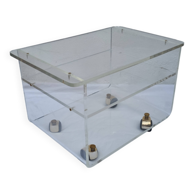 Table basse en plexiglas, design David Lange, années 70