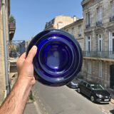 Cobalt blue glass ashtray by Enzo Mari, Circa. 1980