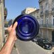 Cobalt blue glass ashtray by Enzo Mari, Circa. 1980