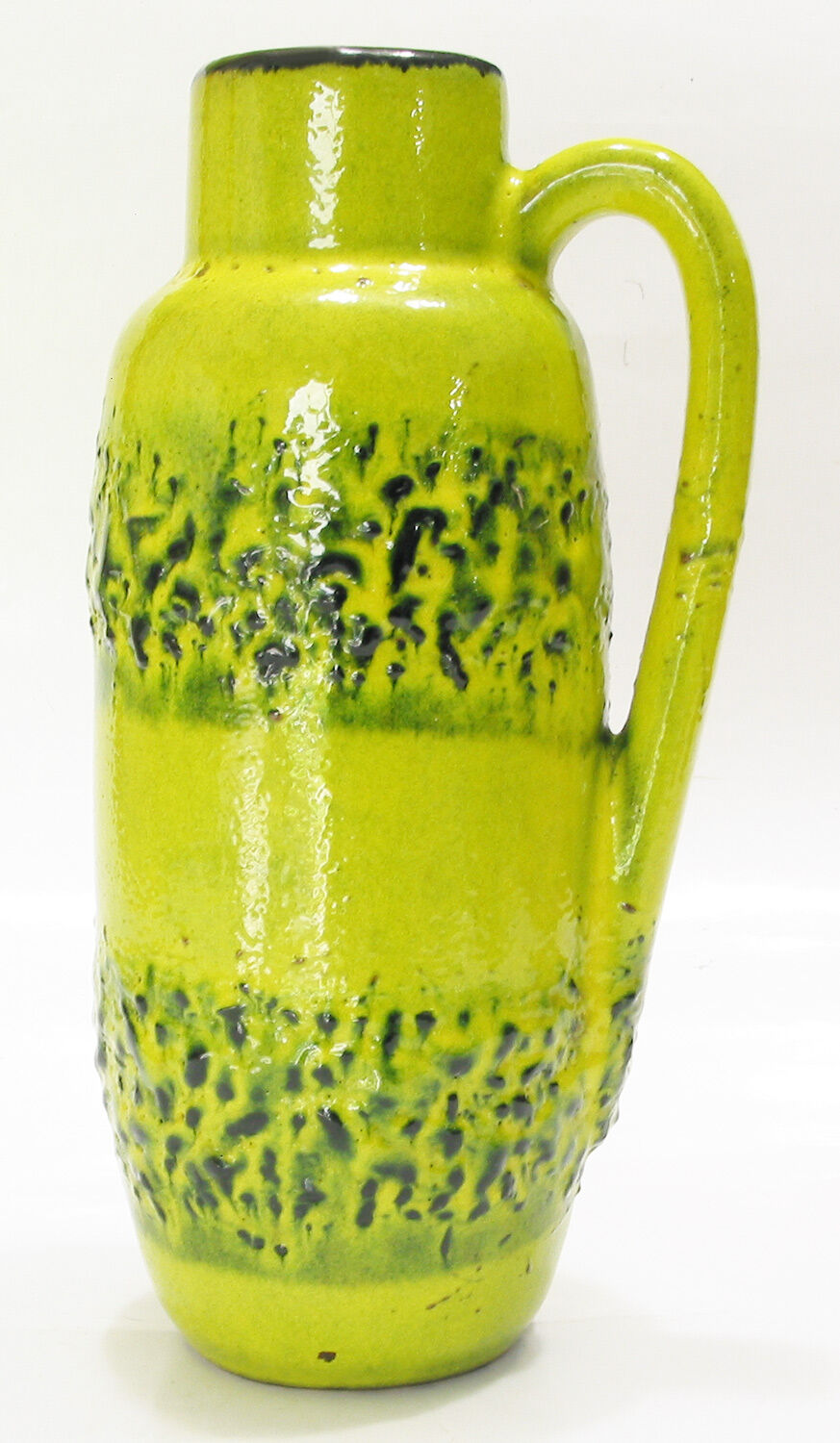 Pair of vases 1970's fat lava retro design mid century