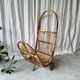 Vintage rattan log holder