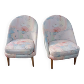 Paire de chauffeuses Vintage