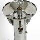Lampe de table en métal chromé XXL des années 1970 avec abat-jour en métal | Hauteur 75 cm
