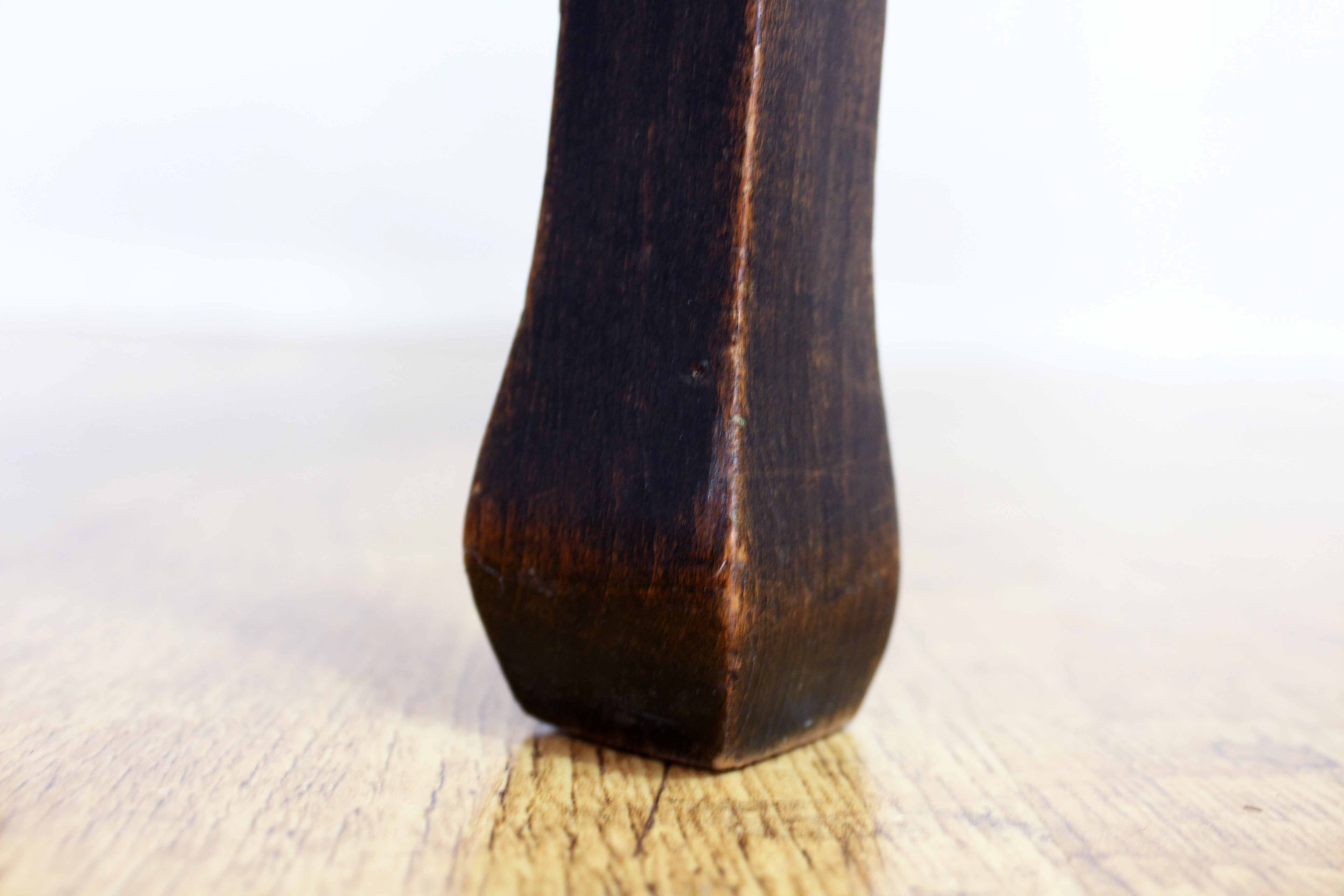 Old chair made of solid wood and caning