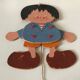 Articulated puppet vintage decoration children's room 60s