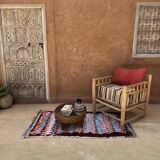 Colorful Boucherouite Moroccan rug - 88 x 161 cm