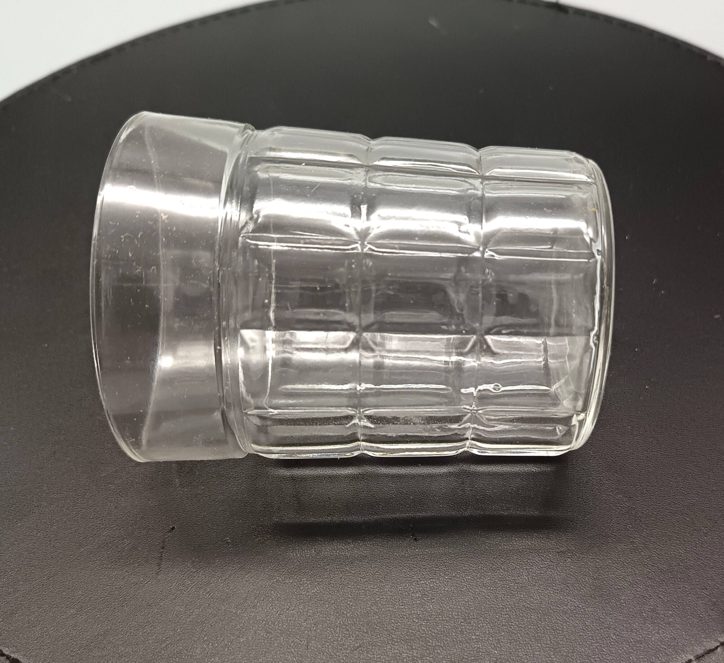 Whisky service 6 glasses, matching ice bucket and tongs, vintage 1970/80