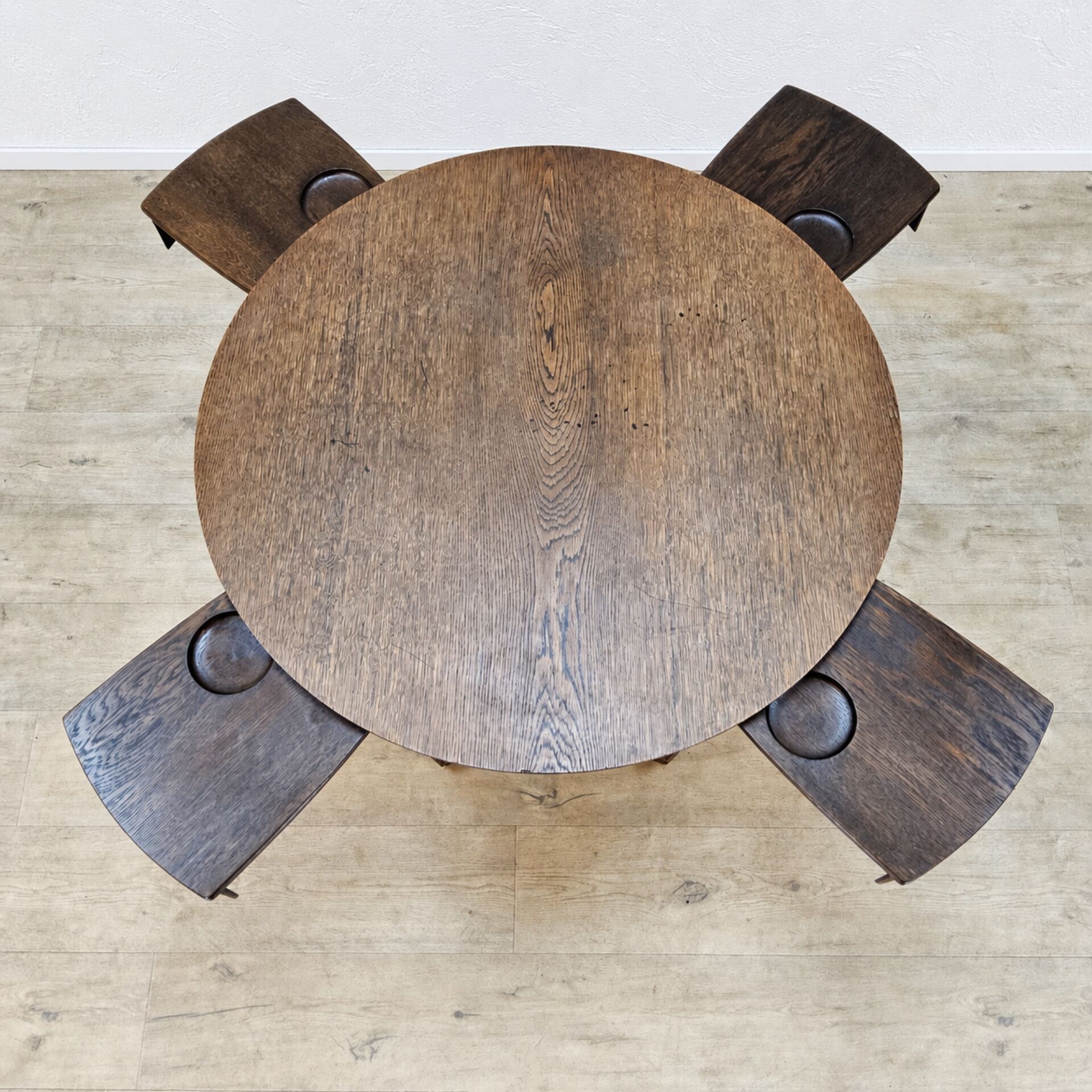 Antique oak Art Deco games table / card table