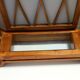 Art Deco Cherrywood Console Table with a Rectangular Glass Top, Italy