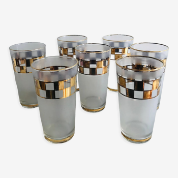 Set of 7 water glasses circa 1950