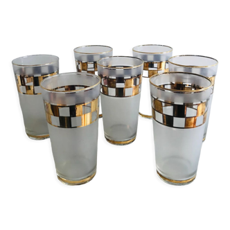 Set of 7 water glasses circa 1950