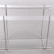 Plexiglass Storage rack with metal accents, 1970