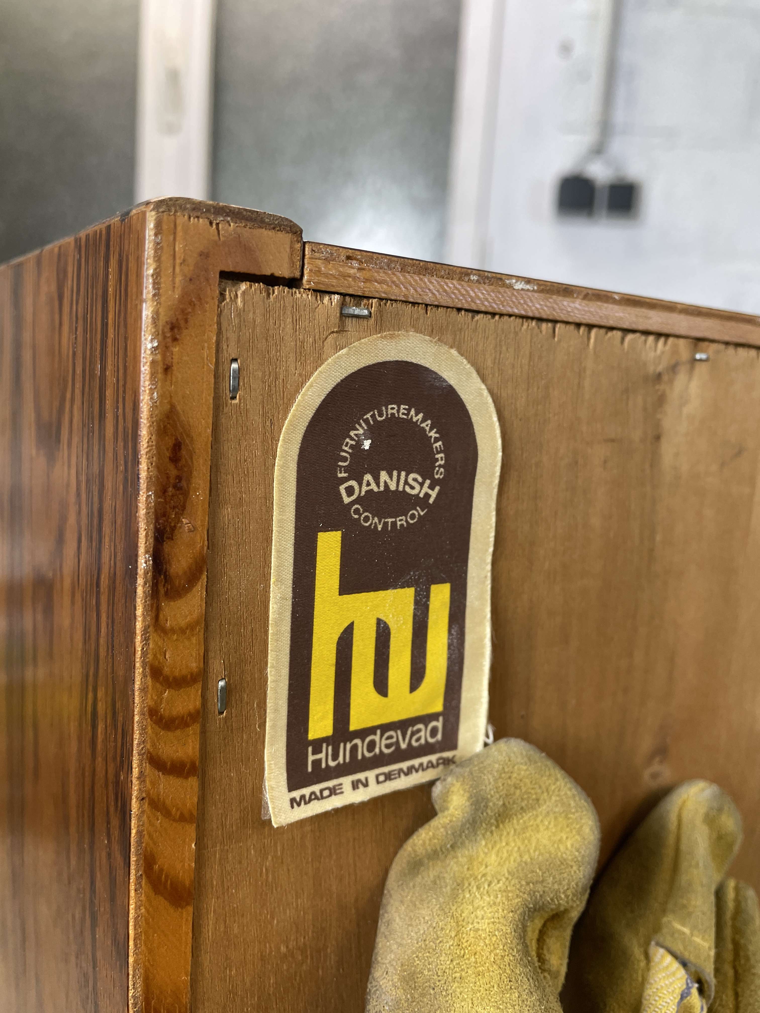 Vintage Scandinavian rosewood bookcase by Poul Hundevad, 60s