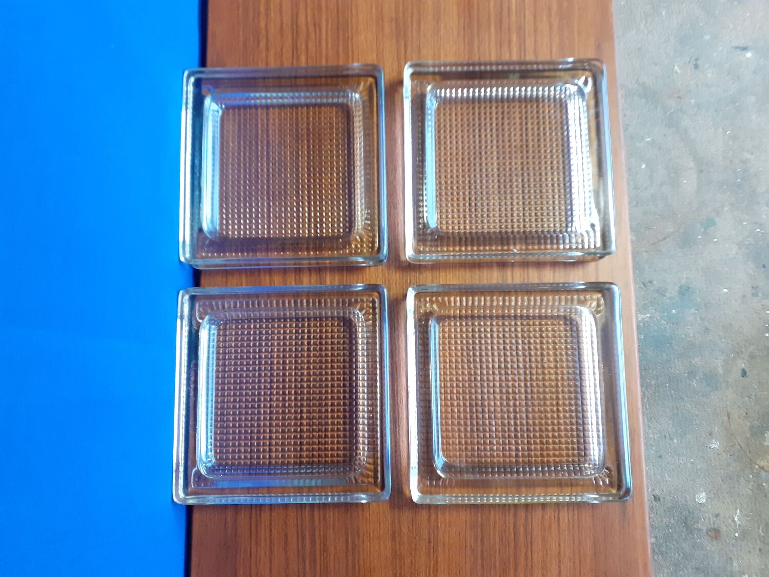 Lot de 4 dalles de verre Saint Gobain