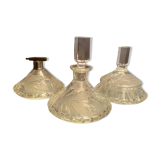 Bohemian crystal set with carved decoration