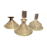 Bohemian crystal set with carved decoration