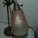 Art-deco lamp articulated brass glass paste