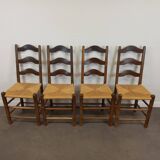 Brutalist chairs, set of 4