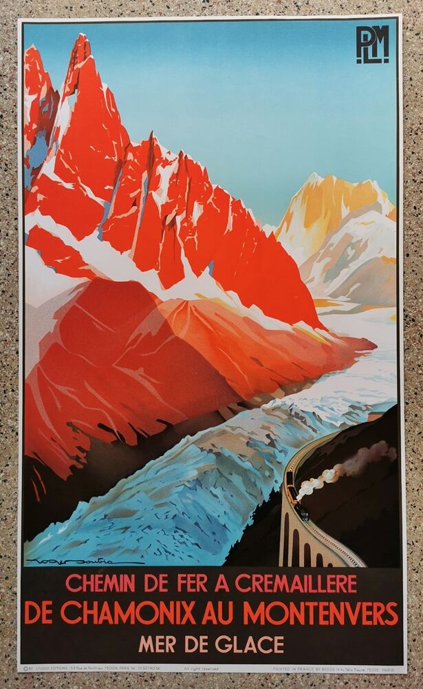 From Chamonix to Montenvers displays PLM 58x98 cm