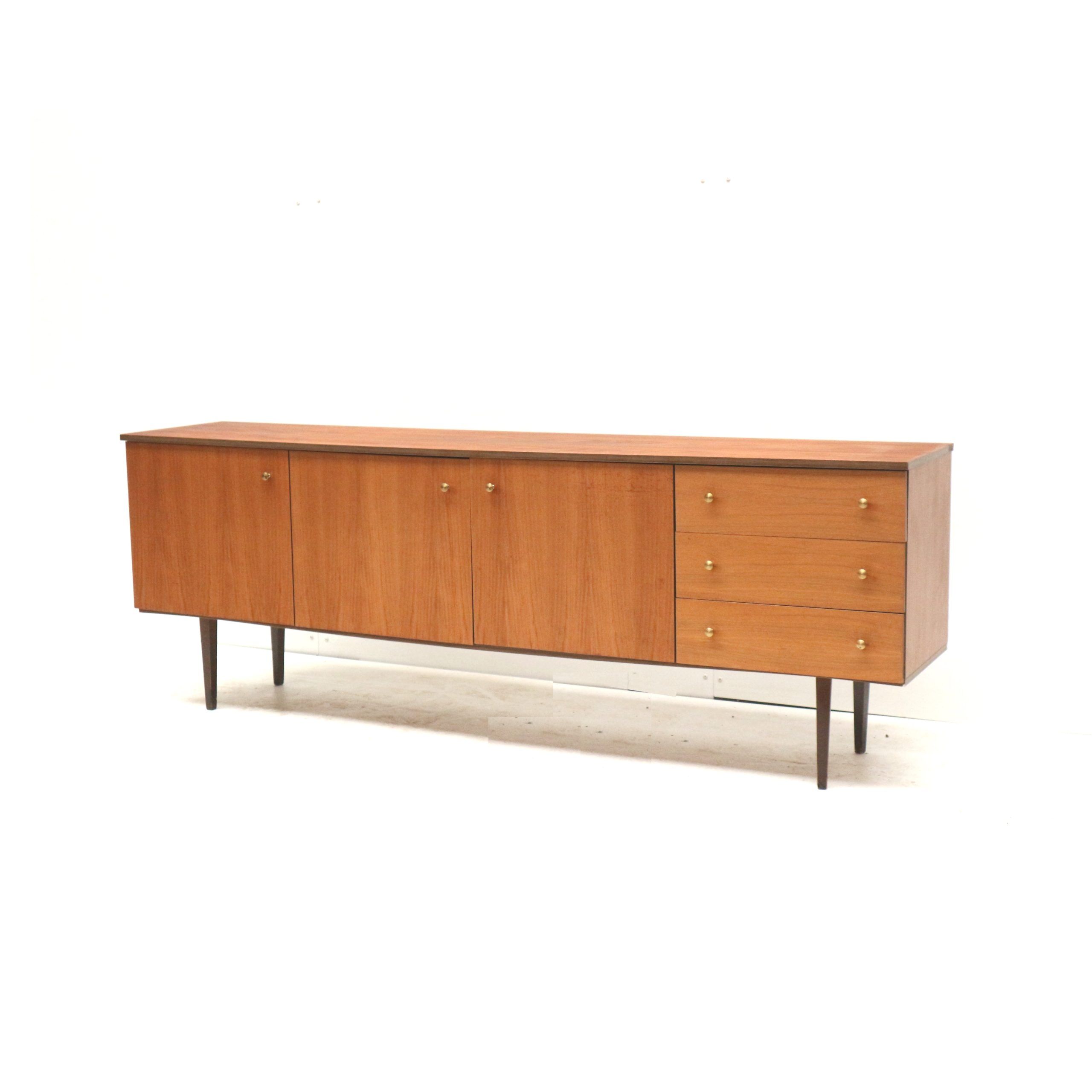 Vintage sideboard with 3 doors and drawers, dating from the 1960s