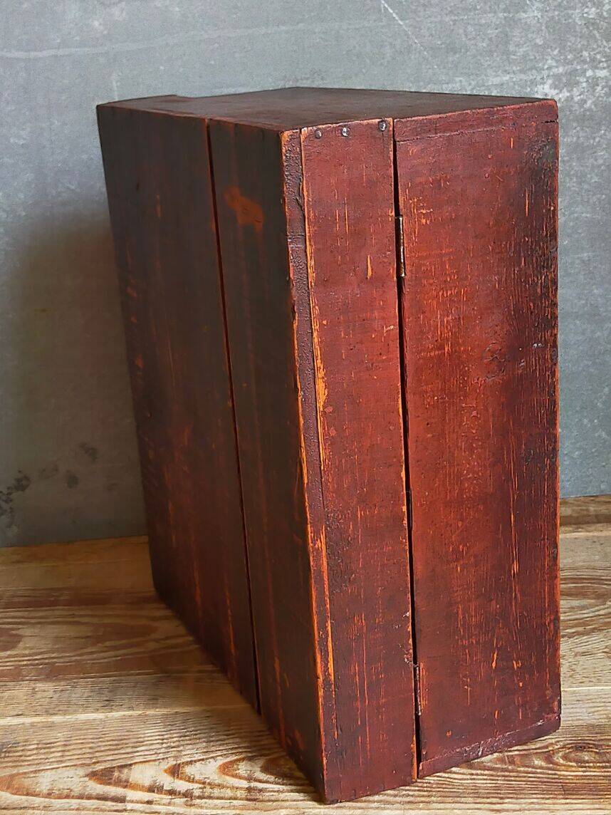 Painted wooden chest