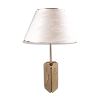 Hollywood Regency Brass table lamp with shade, 1970