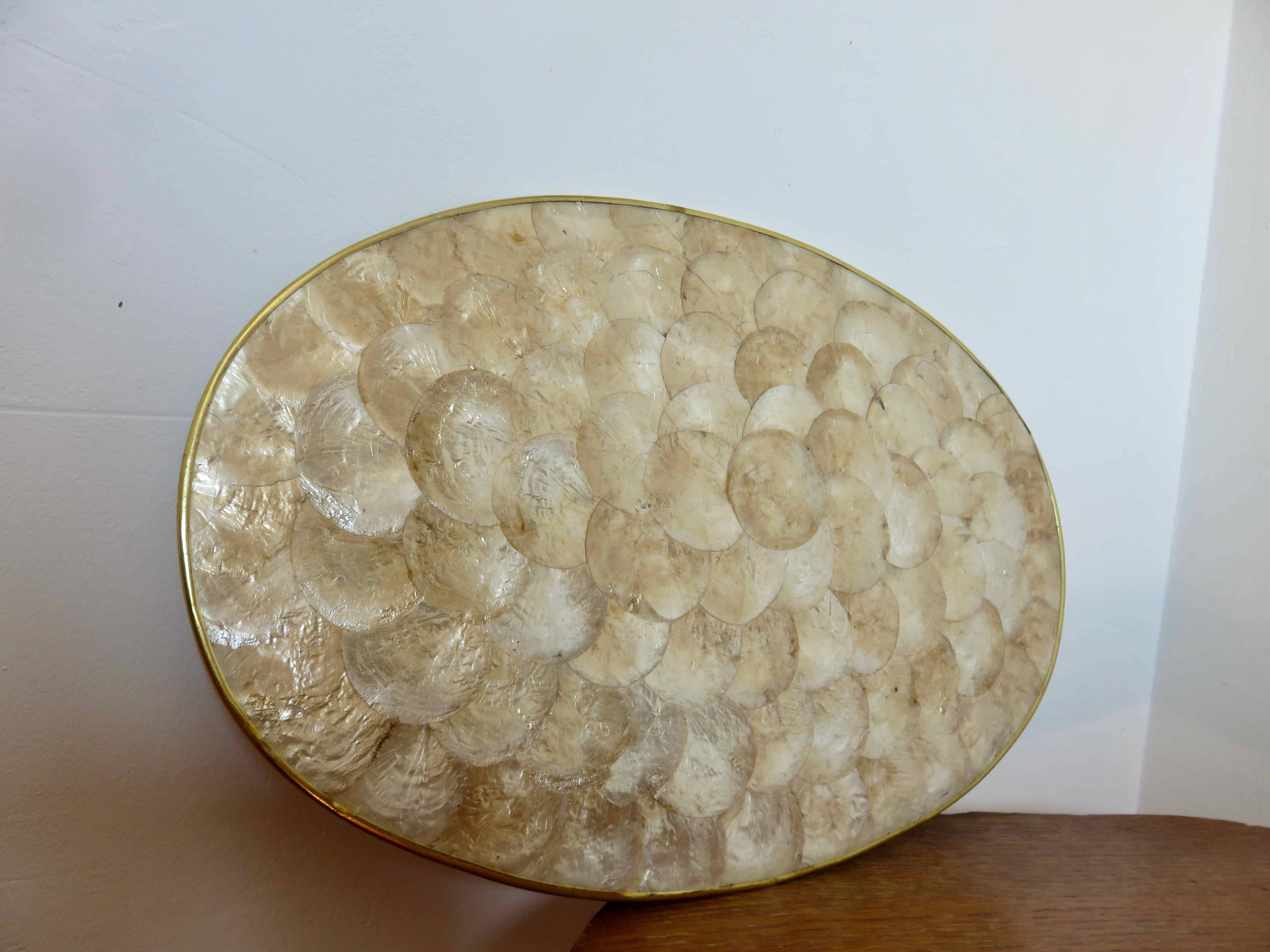 Set of 2 Philippine Capiz Mother of Pearl Placemats