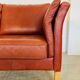 Canapé vintage danois rétro Skalma pour 2 personnes en cuir cognac