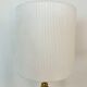 Brass and velvet lamp