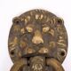 Gilded Bronze Lions head Door Knocker . Early 20th Century Hollan