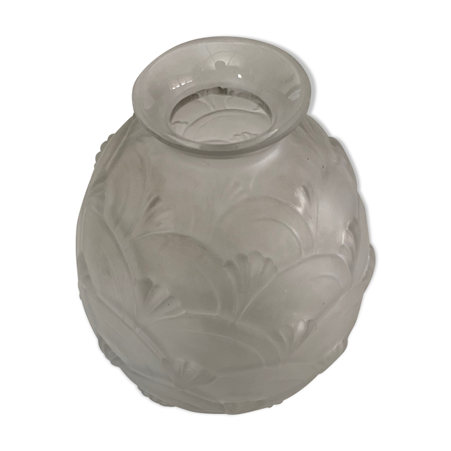 Vase art deco frosted glass