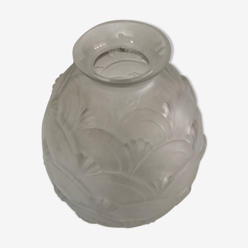 Vase art deco frosted glass