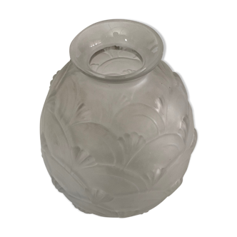 Vase art deco frosted glass