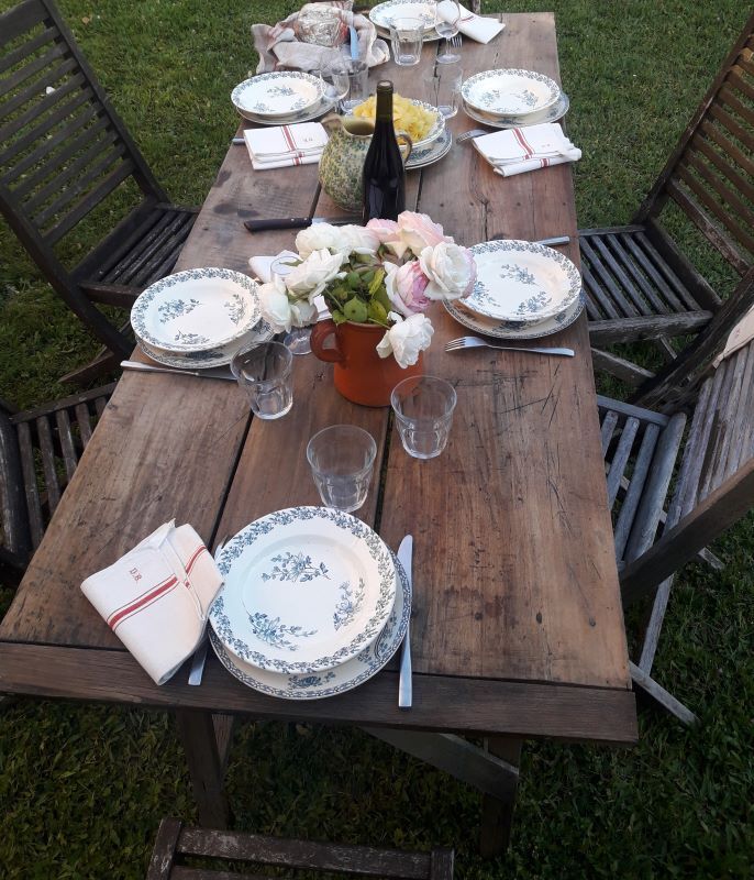 table tréteaux 2m atelier campagne ancienne