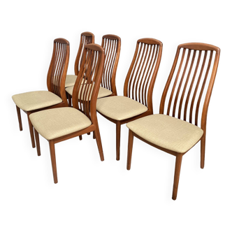 set of 4 Teak Kai Kristiansen chairs  for  Schou Andersen 1960s Denmark