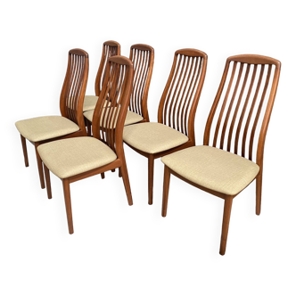 ensemble de 4 chaises en teck Kai Kristiansen pour Schou Andersen 1960 Danemark
