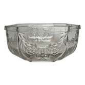 Moulded crystal salad bowl
