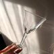 6 crystal water/wine glasses with flat ribs, vintage