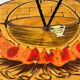 Cheese board with cauldron decoration, Vallauris