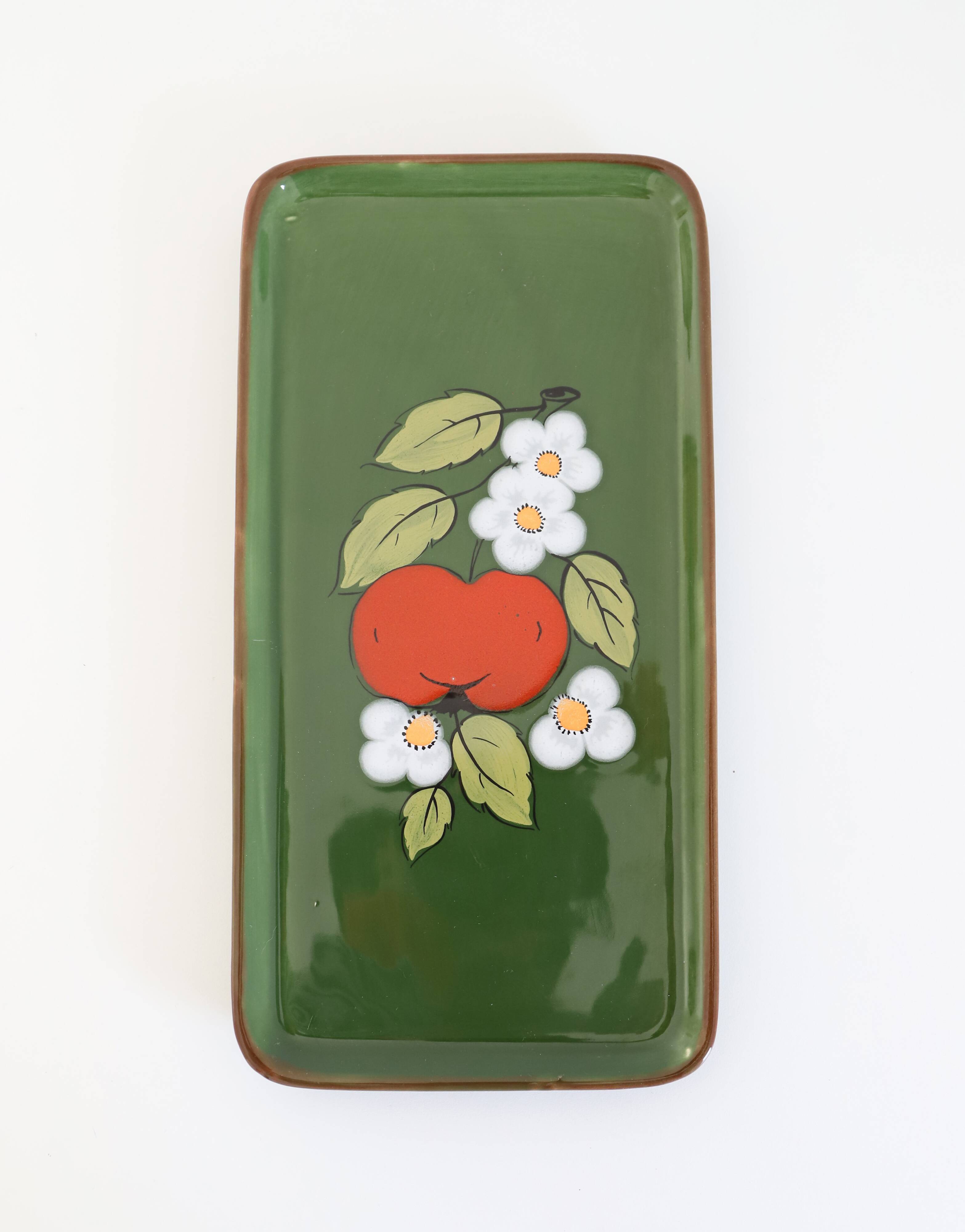 Vintage 70s ZELLER KERAMIK cake plate