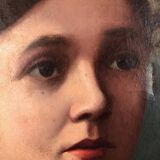 Artheme Denis, portrait of a young woman. Oil on canvas signed and dated 1885
